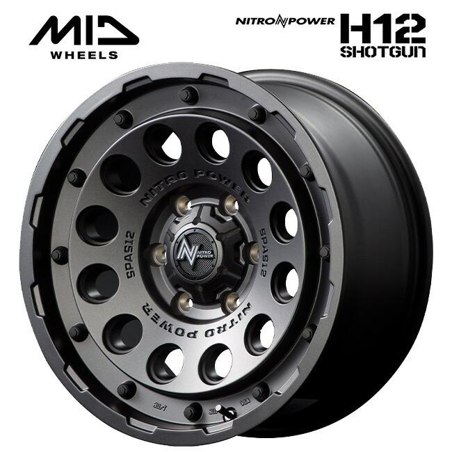 エムアイディー ナイトロパワーH12 ショットガン バレルブラック 17×8 +20 6/139.7 新品ホイール1本　