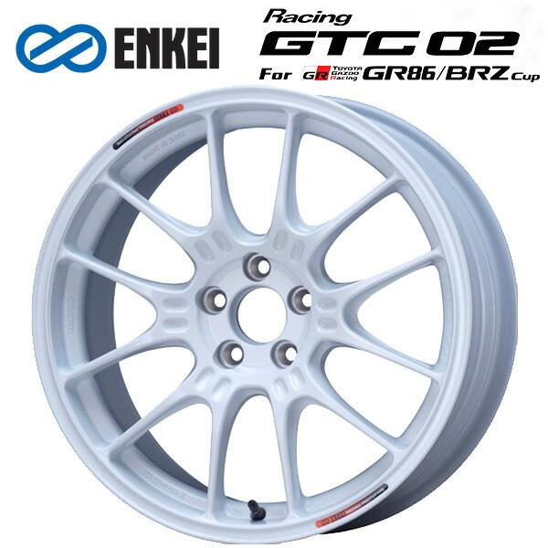 GTC02 17インチ pcd100 5穴 enkei 手渡し可GR86/BRZ ENKEI（エンケイ） レーシング GTC02 For GR86 / BRZ Cup White 17×7.5