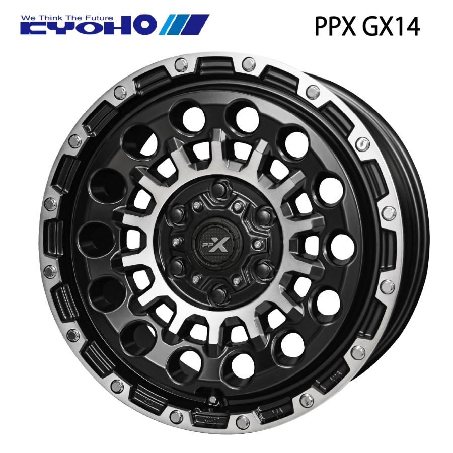 共豊 PPX GX14 マットブラッククリア×ポリッシュ 18×8 +50 6/139.7