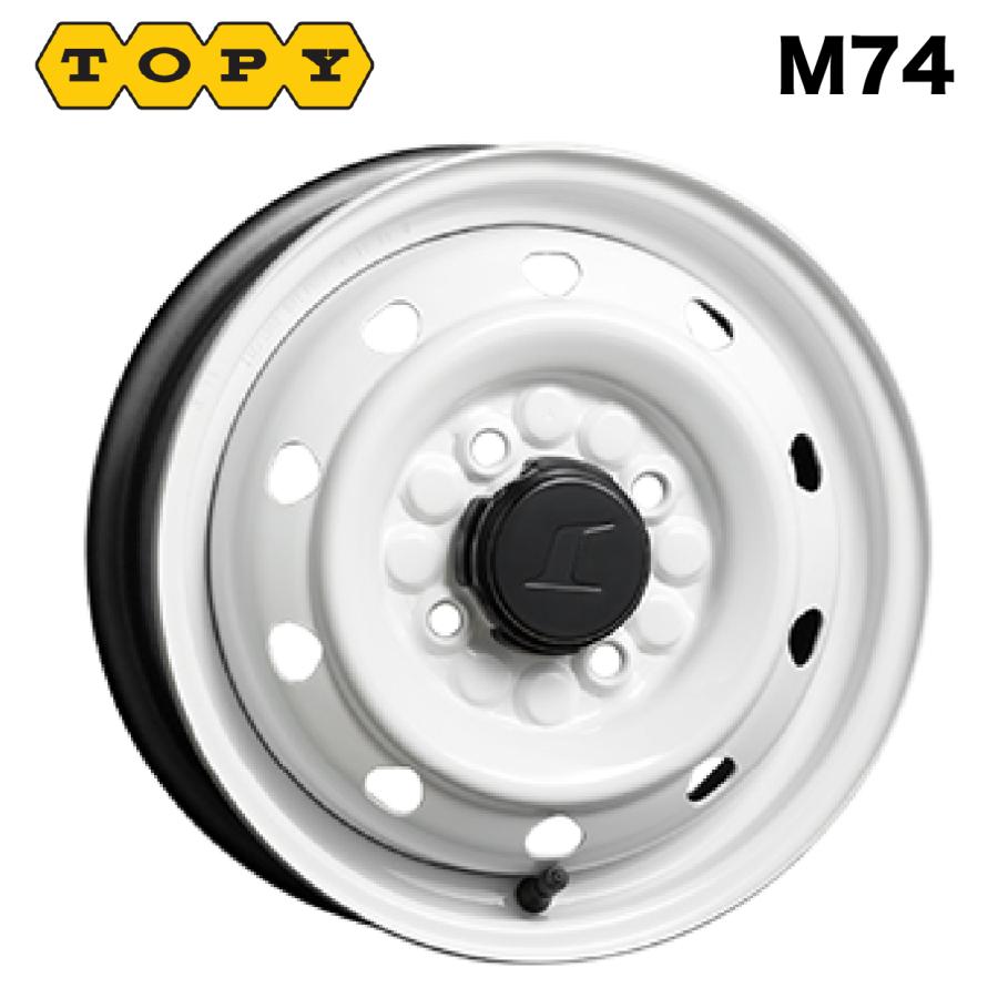 トピー M74 ホワイト（スチール） 12×3.5 +45テーパー、ホンダ純正球面