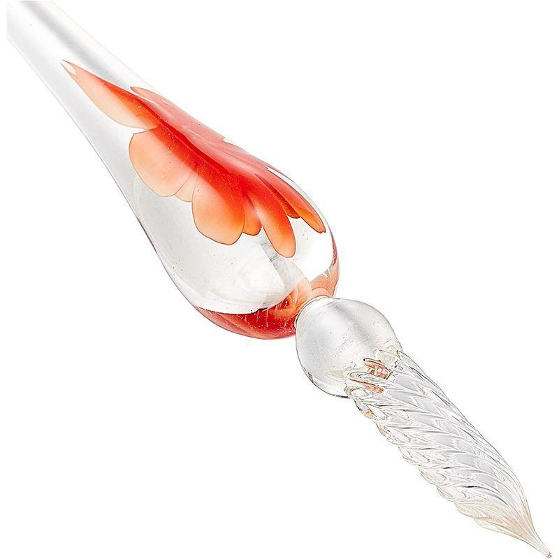 ルビナート ガラスペン インクセット フラワー オレンジ 7783/B-OR