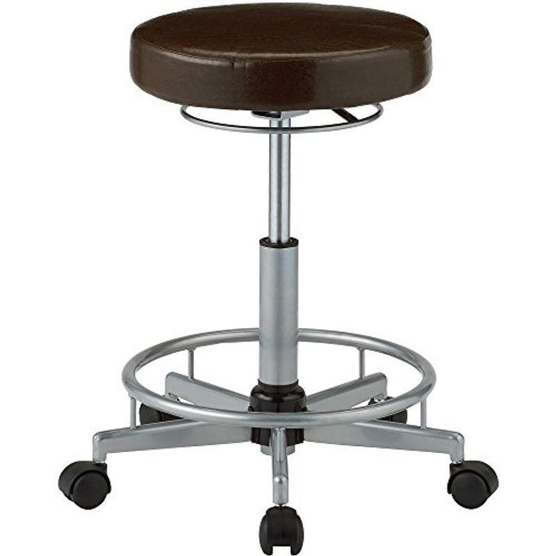 ナカバヤシ ラウンド ハイチェア 丸椅子 ダメージブラウン 87425