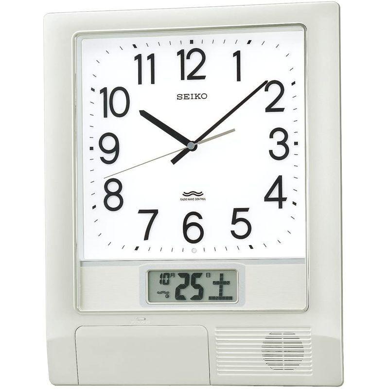 正規品 セイコー クロック 掛け時計 電波 アナログ プログラム機能 カレンダー 液晶表示 銀色 メタリック PT201S SEIKO 【2368627619】(12354円)