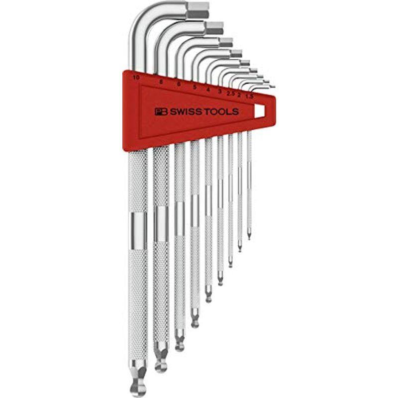 PB SWISS TOOLS ピービースイスツールズ(PB Tools) ローレット入 ボール付ロング六角レンチセット 9本組 3212LH