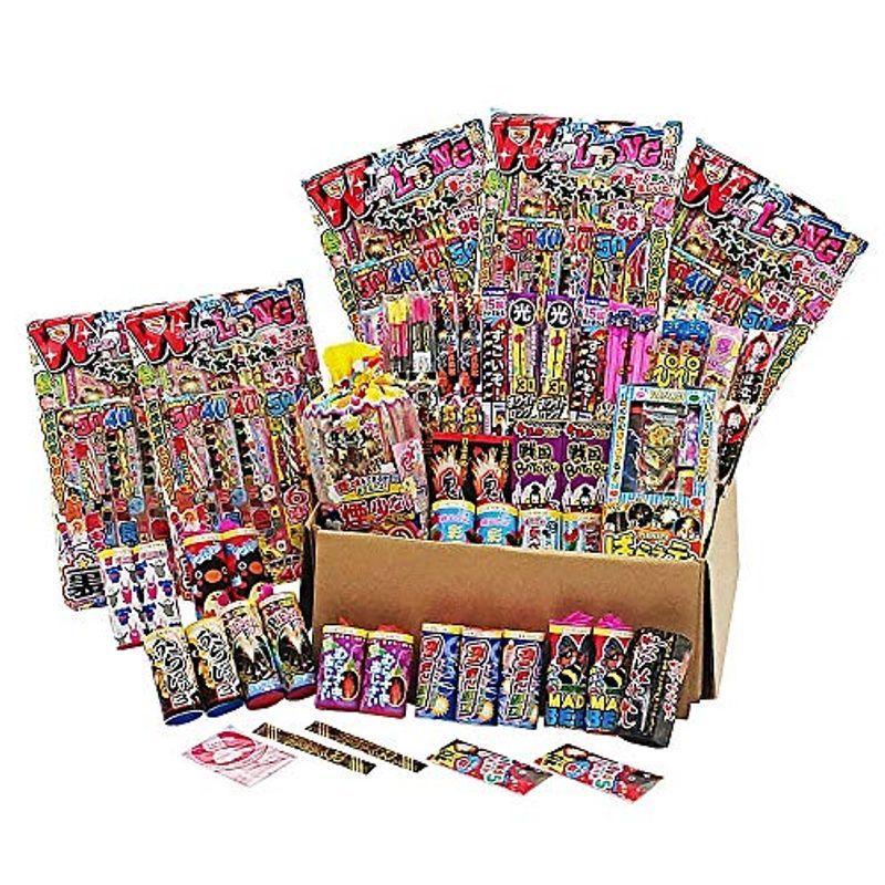 オーバーのアイテム取扱 K Tショップ手持花火約450本入ってバージョンアップ人気スーパーダブルロングが5枚も入ったギガ盛り爆バク花火セット みんなでやるならこれしかないバージョ 花火