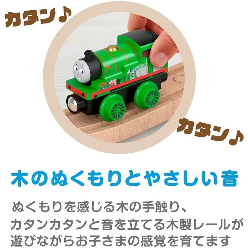 きかんしゃトーマス 木製レールシリーズ Thomas 模型 プラモデル パーシーとティドマス機関庫 3才 Hbj81 K Tショップ 鉄道模型 路面電車 ライトブラウン 販売特価