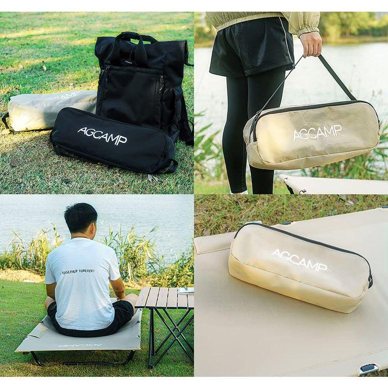 期間セール ！ AGCAMP コット キャンプ 折りたたみベッド ワイド 70cm 耐荷重200kg 1200D 強化型 アウトドア ローコット コンパクト 【1832276413】(9557円)