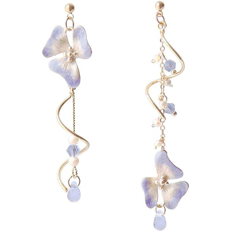イヤリング レディース 人気 スワロフスキー ロングイヤリング 胡蝶蘭 和風 揺れる シルバー925 金属アレルギー対応 18金 ピアス K Tショップ 通販 Yahoo ショッピング