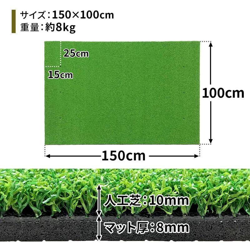 GolfStyle ゴルフマット 大型 PGAプロ監修モデル 100×150cm ゴルフ 練習 マット 素振り スイング 練習用 屋外用 人 ゴルフマット 大型 PGAプロ監修モデル 100×150cm ゴルフ 練習 マット 素振り スイング 練習用 屋外用 人 　 サイズ