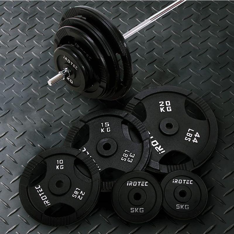 26【新品未使用】 IROTEC (アイロテック) アイアン バーベル 120KGセット/ベンチプレス 筋トレ トレーニング器具 筋力トレーニング (バーベルシ 【C8340859886】(29600円)