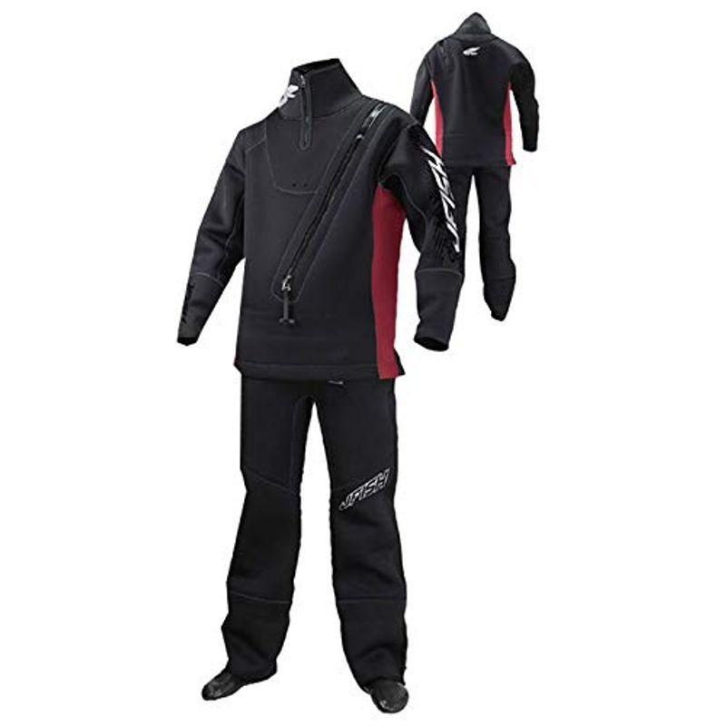 ウエット ドライスーツ ソックスタイプ スモールジッパー付き J-FISH ブラック×レッド M JWD-40212 ジェットスキー ウェイ
