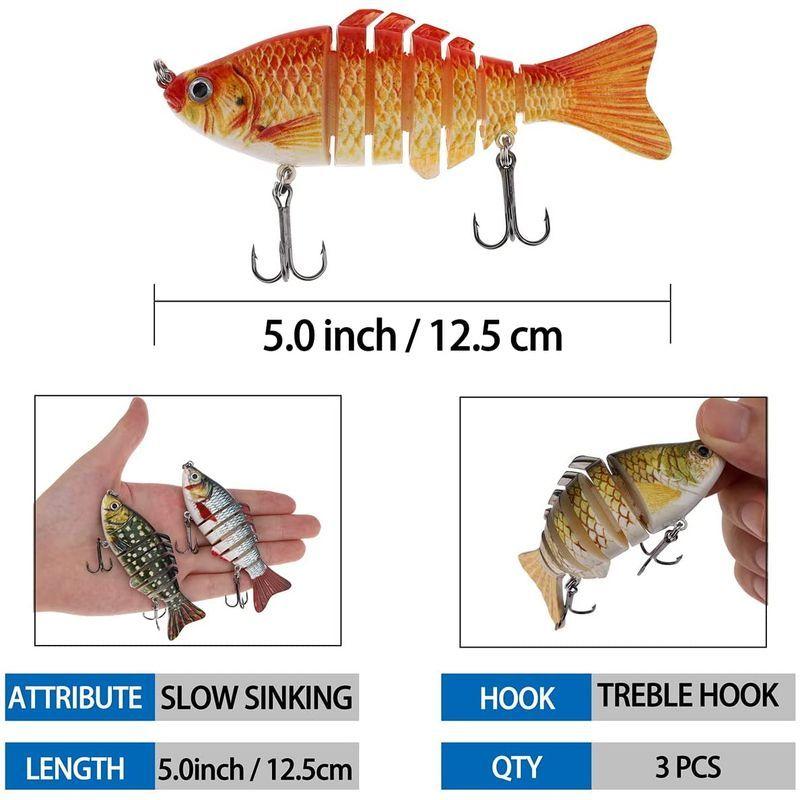 Funzhan 多関節ルアー 魚形 硬い バイオニック 再利用可能 持ち運びやすい ケース付け シーバス釣り テキサス釣り方 遠投 水泳型 019 K Tショップ 通販 Yahoo ショッピング