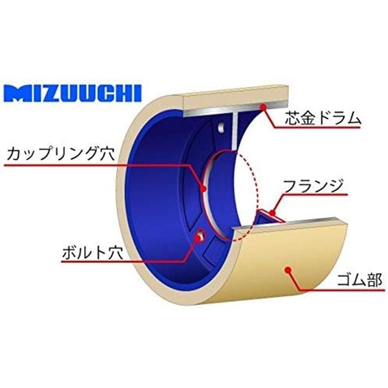 水内ゴム　もみすりロールヰセキ　異径50　小5インチ　大　1台分(2個)　通常ロール　メーカー直送品