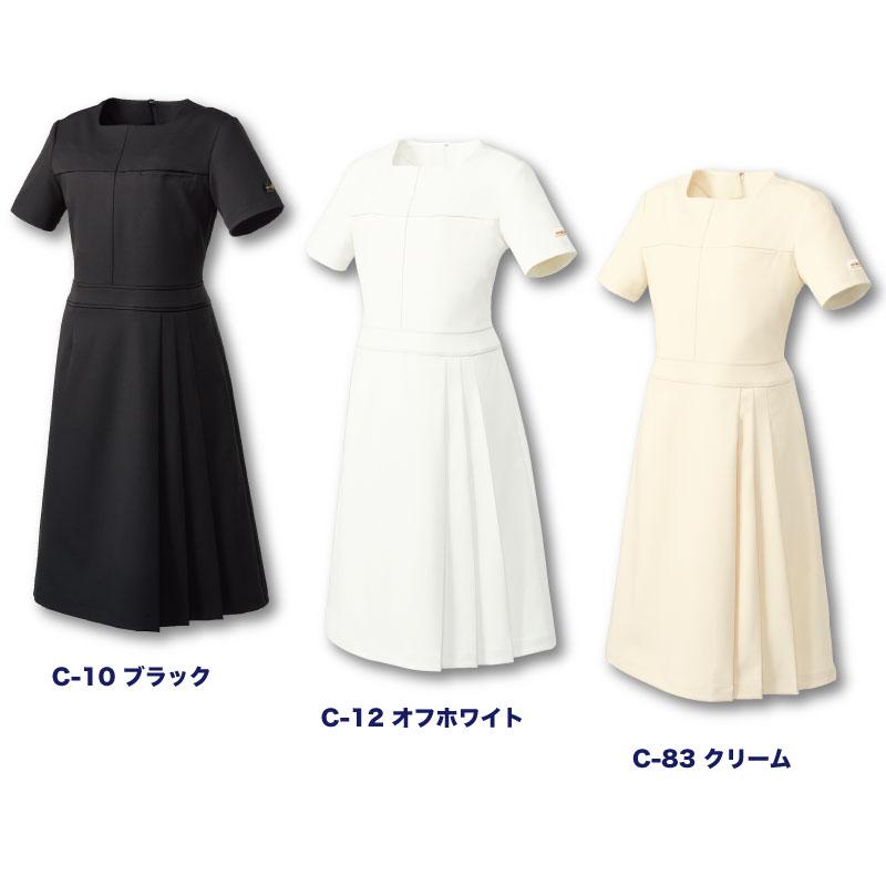 ワンピース 黒 白 ベージュ シンプル 半袖 オフィス エステ ネイル ネイリスト 大きいサイズ 3l ミッシェルクラン Michel Klein ワンピース Mk 0030 Mk 0030 ケイ ユニフォーム 通販 Yahoo ショッピング