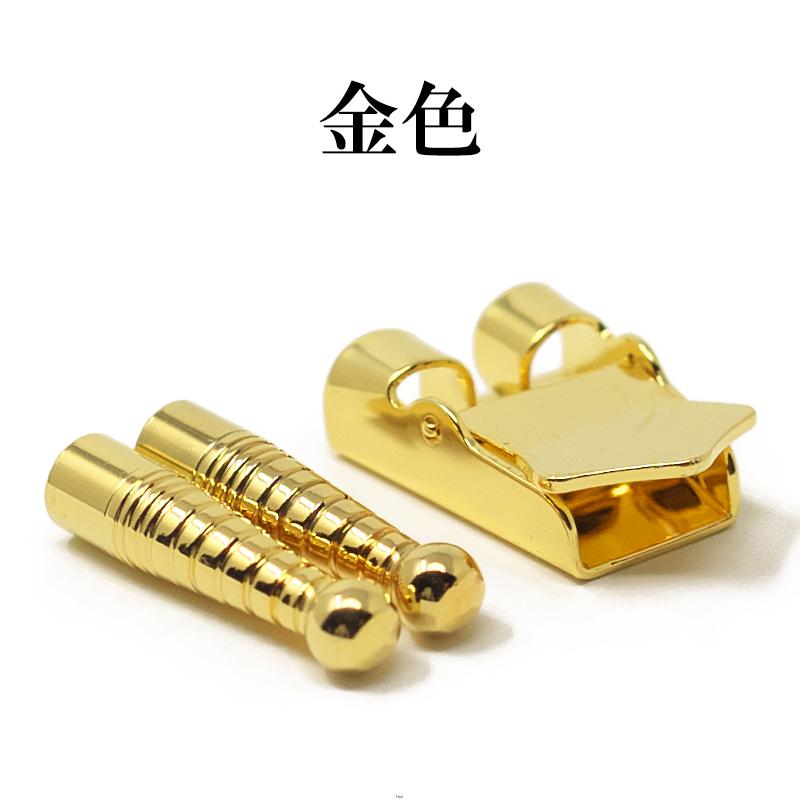 ループタイ剣先・留め金具×１０セット 金具ストッパー付き 剣先・金具色選択 クリックポスト発送(ポスト投函　時間指定不可)_1