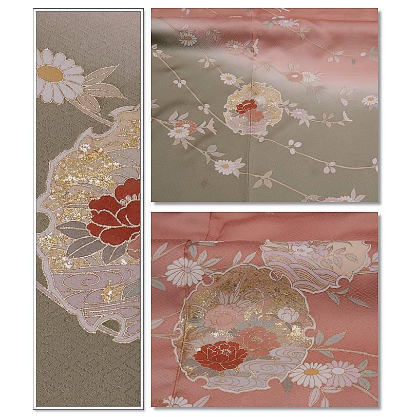 リサイクル訪問着 襦袢セット ピンク 高島屋謹製 身丈160cm 裄62cm M
