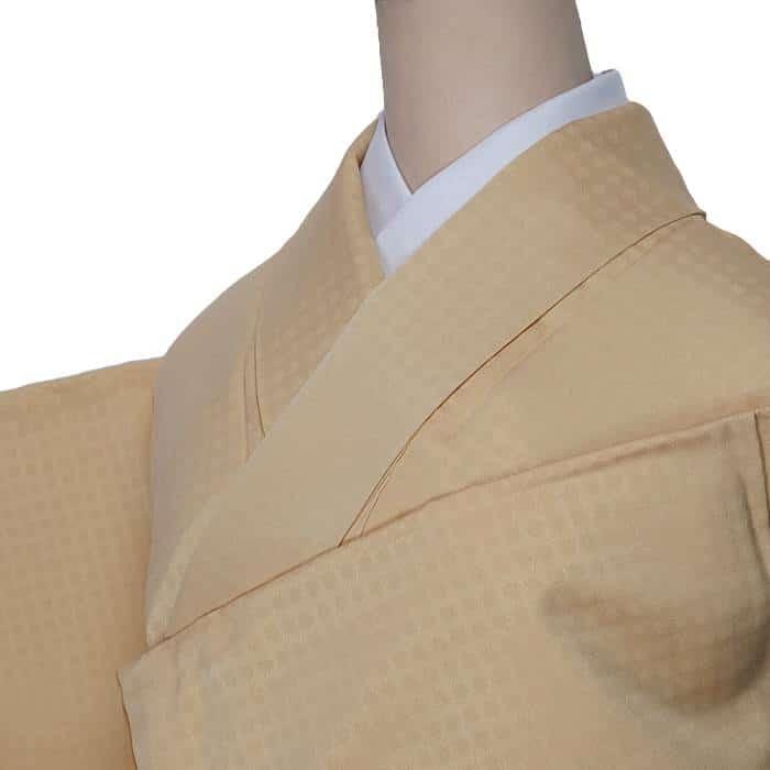 リサイクル訪問着袷 友禅染め 逸品 肌色 身丈147cm 裄62cm Sサイズ  