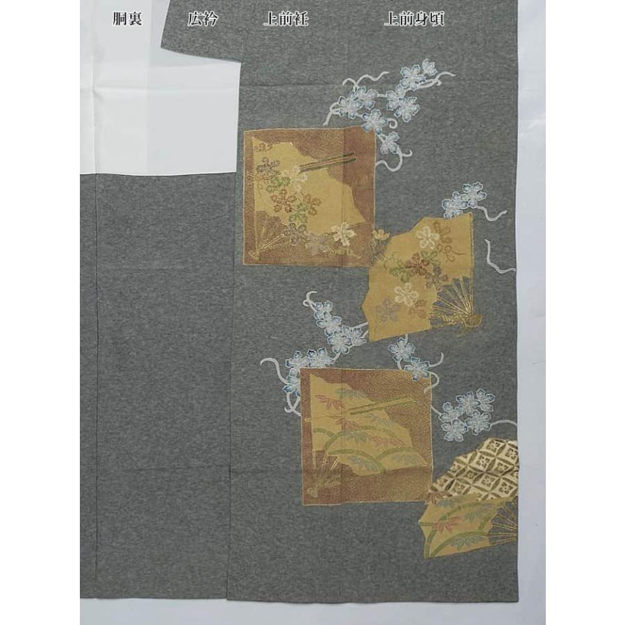 色無地 付け下げ】蘇州刺繍 家紋 スコッチガード加工(正絹) 詣り