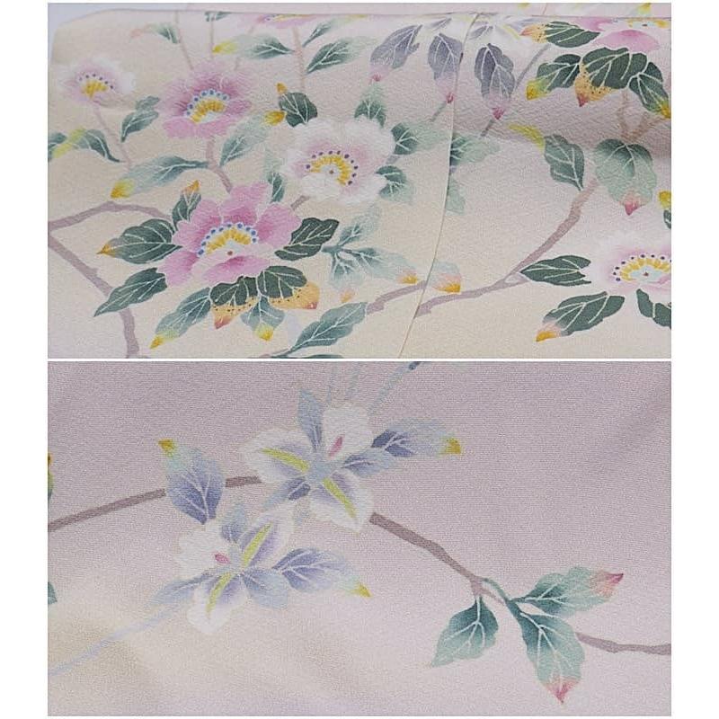 おし絵の衝立(落款付) 加賀友禅 武部徹 落款入 「清風II」 訪問着 仮絵羽 未仕立て品