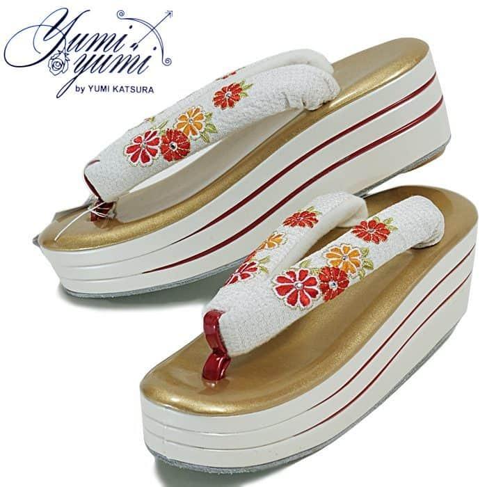 振袖草履 刺?鼻緒「桂由美」ブランド 着物用草履 Mサイズ a5m0  