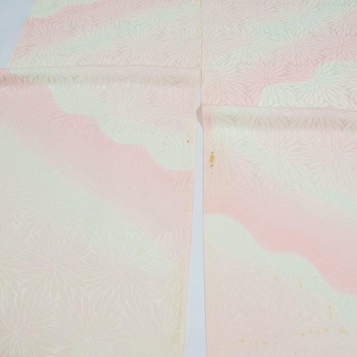正絹 長襦袢 反物 中古品 襦袢反物 a6m0m1 雲取り染め襦袢 「中古」女