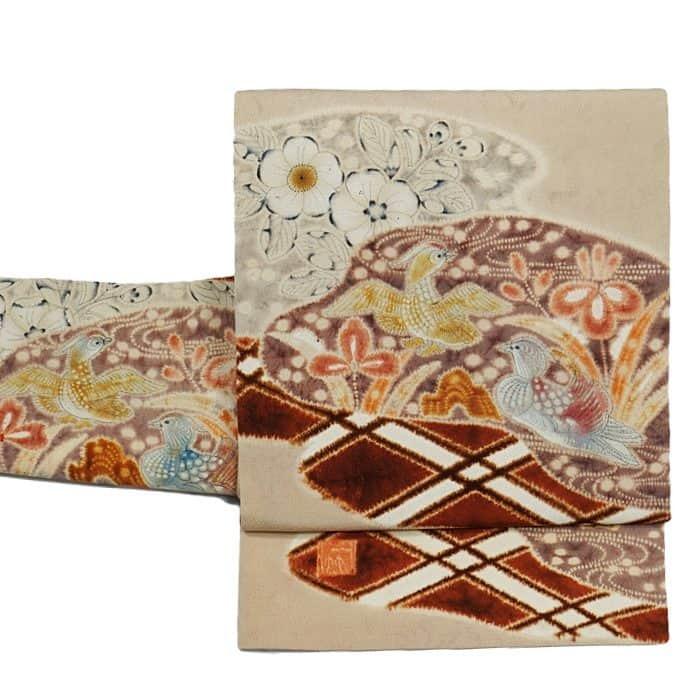 初代「久保田一竹」未使用品 袋帯 美品 一竹辻が花 絞り 仕立て上がり