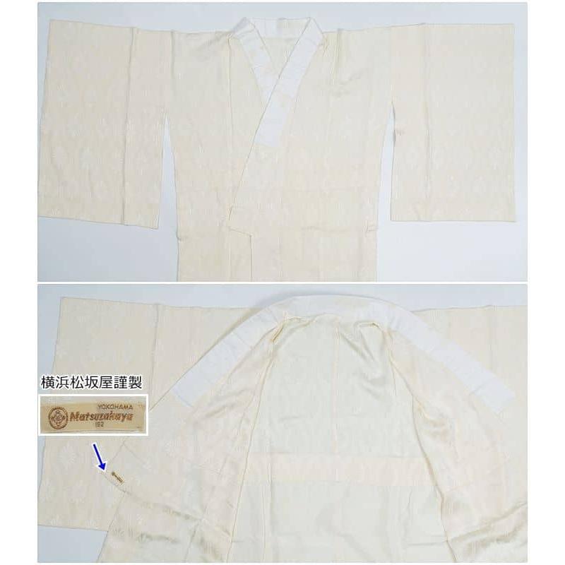 長襦袢 リサイクル 襦袢 丈129cm Mサイズ 裄64cm 中古着物 下着 留袖用 喪服用 訪問着へ a4m0m6y3 関西衿「中古」白 正絹 送料無料｜k-wasou｜03