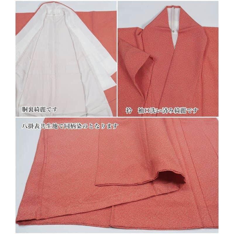 江戸小紋袷 染め小紋 無地着物 リサイクル 色無地 身丈159cm 裄63cm M