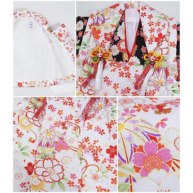 特価品 新品 七五三 三歳お祝着 ピンク 被布 着物 襦袢 草履 巾着 髪