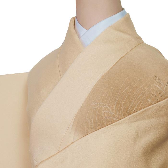 訪問着袷 リサイクル訪問着 茶 身丈155cm 裄62cm Mサイズ 中古着物 