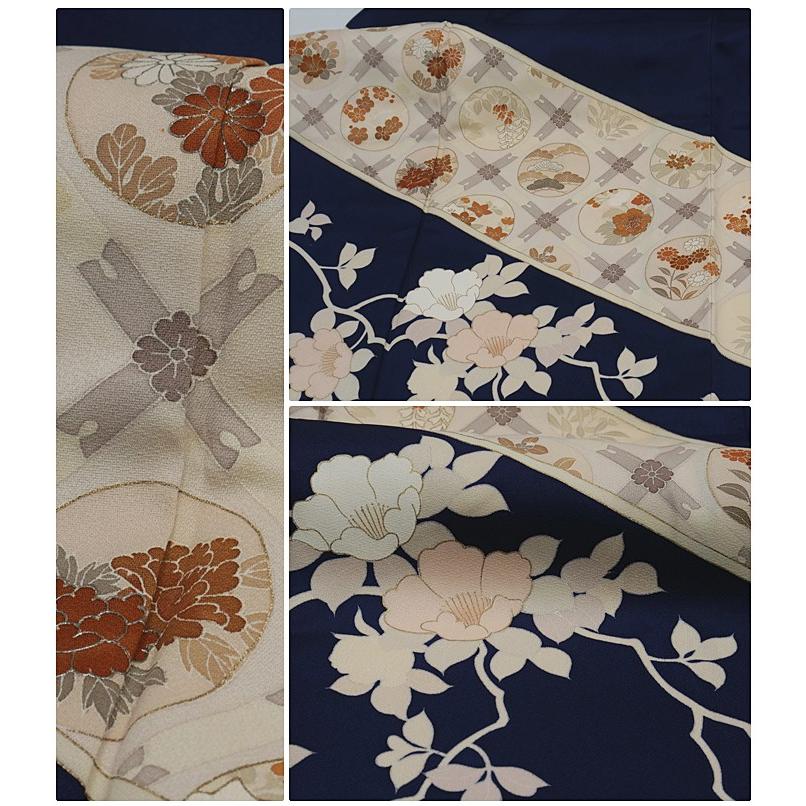 リサイクル訪問着 付下げ 襦袢セット 絵羽着物 身丈159cm 裄65cm L