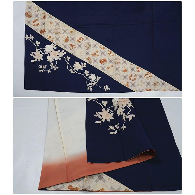 リサイクル訪問着 付下げ 襦袢セット 絵羽着物 身丈159cm 裄65cm L