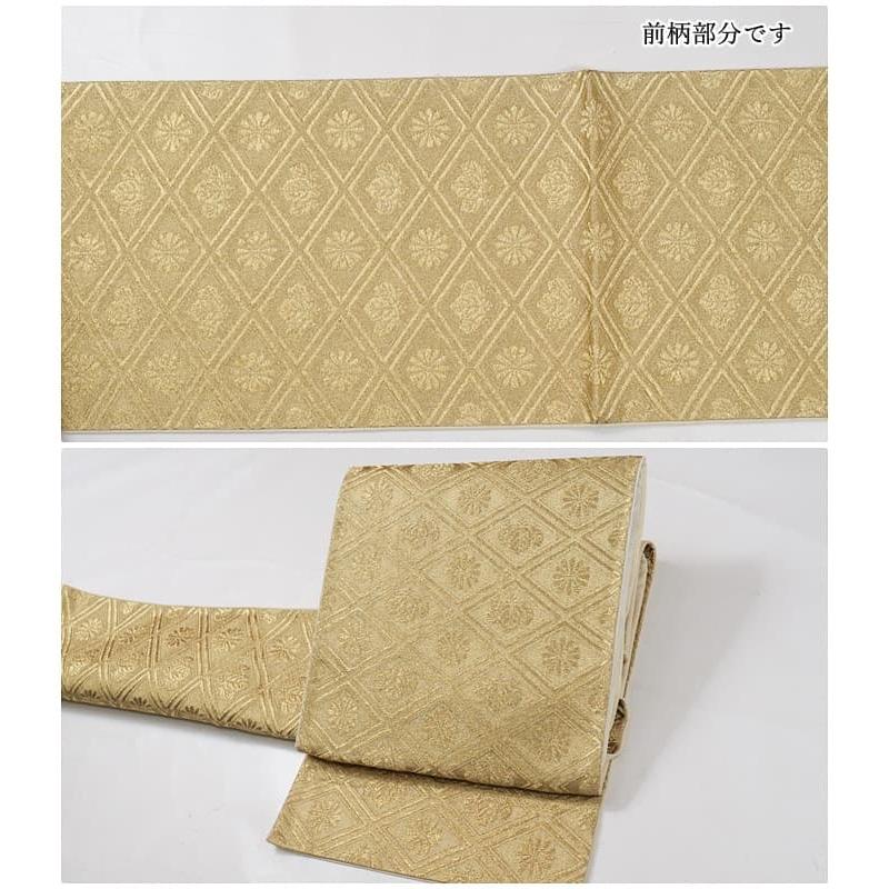 リサイクル袋帯 袋名古屋 六通帯 正絹 金 中古着物 お稽古 練習着 舞台 