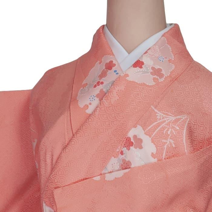 夏着物 未使用品 サマーウール 単衣 花柄 可愛い 小紋 NK-968 単衣 小紋 夏物 単衣着物 リサイクル夏小紋 夏着物 リユース 着物