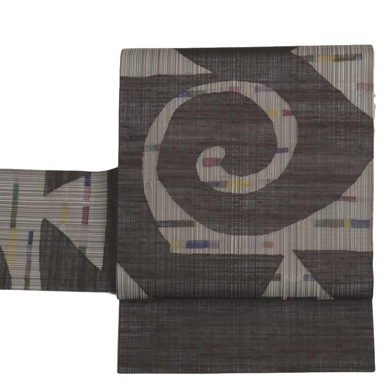 夏物 アウトレット 名古屋帯 九寸名古屋帯 紗スクイ帯 茶地 a2m2m1 M  