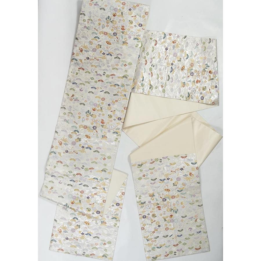 袋帯 リサイクル袋帯 宝尽くし 西陣袋帯 二重太鼓 a2m5m1 仕立て上がり