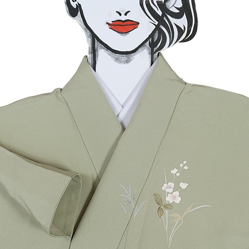リサイクル訪問着 訪問着袷 付下げ 加賀友禅 手縫い 逸品 丈163cm 裄 