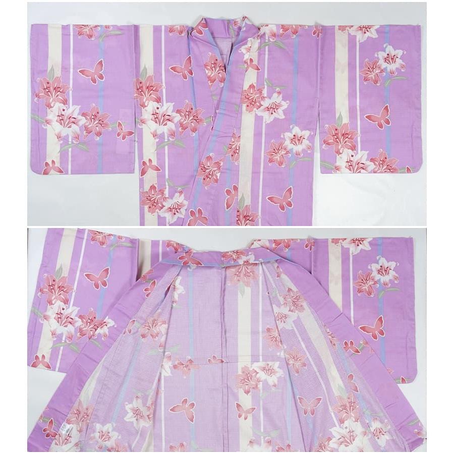 新品 ゆかた 女物 綿紅梅 着物 ブランド浴衣 浴衣 中古着物 丈165cm L