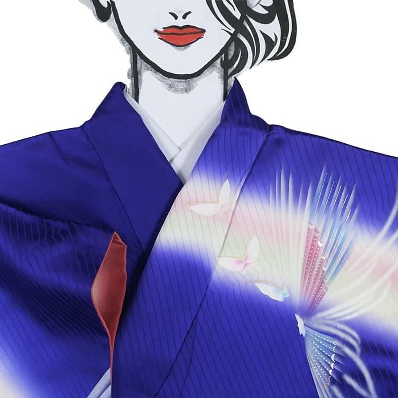 振袖 襦袢 袋帯 セット リサイクル振袖セット 中振袖 正絹 身長162m 裄