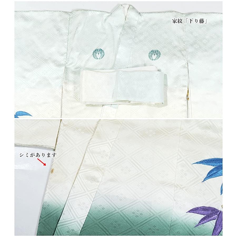 産着着物 祝着 リサイクル 初着 産着 宮参り 男子 着物 鷹 刺繍 襦袢