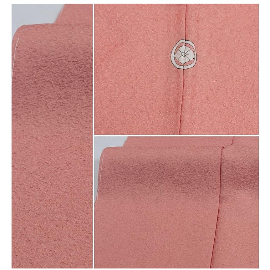 最終値下げ✴︎ 作家もの 絽縮緬　単衣着物　とろみ大人っぽピンク　名古屋帯付 最終値下げ✴︎ 作家もの 絽縮緬 単衣着物 とろみ大人っぽピンク 名古屋