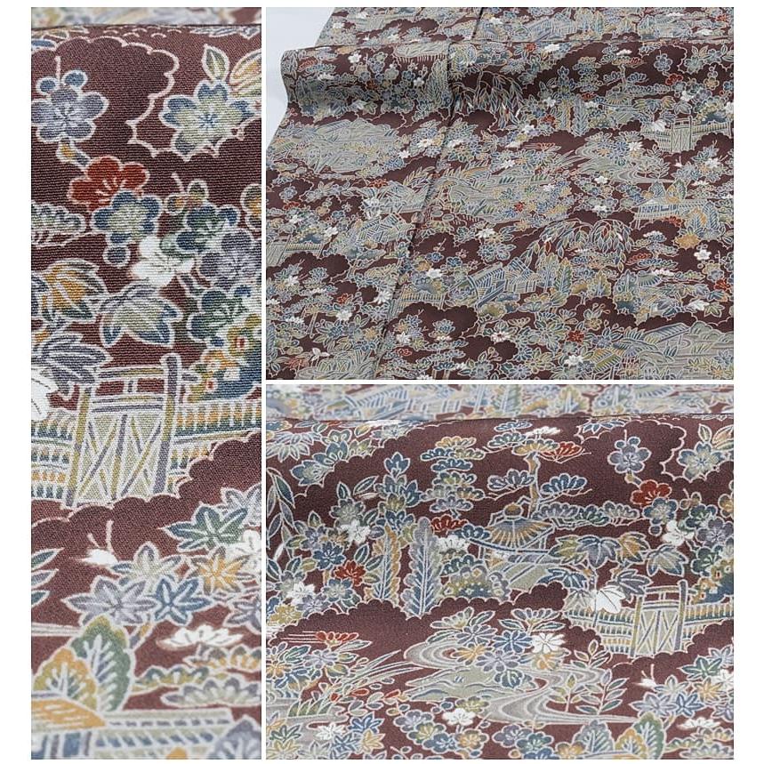 未使用　単衣　染め縮緬小紋（茶屋辻文）裄65 正絹美品 未使用 単衣 染め縮緬小紋（茶屋辻文）裄65 正絹美品 - メルカリ