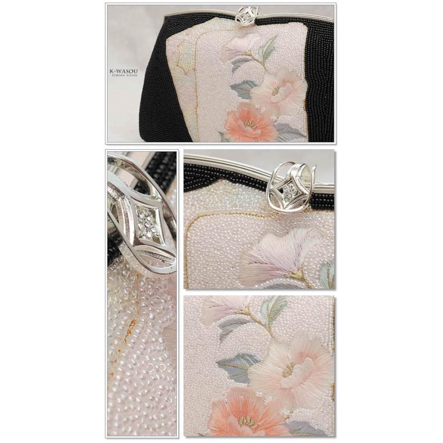最高級✨未使用✨二重糸 本刺繍 ビーズ フォーマルバッグ 和装小物 総柄 日本製 新品 高級ビーズバック 日本製品 日本刺繍バック 結婚式・二次会