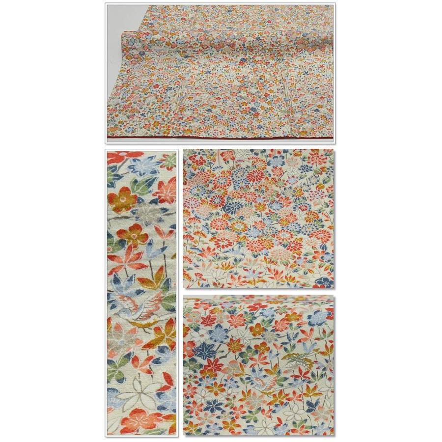 紅型調染め小紋 中古着物正絹着物 花鳥柄 小紋袷 染め小紋/着物