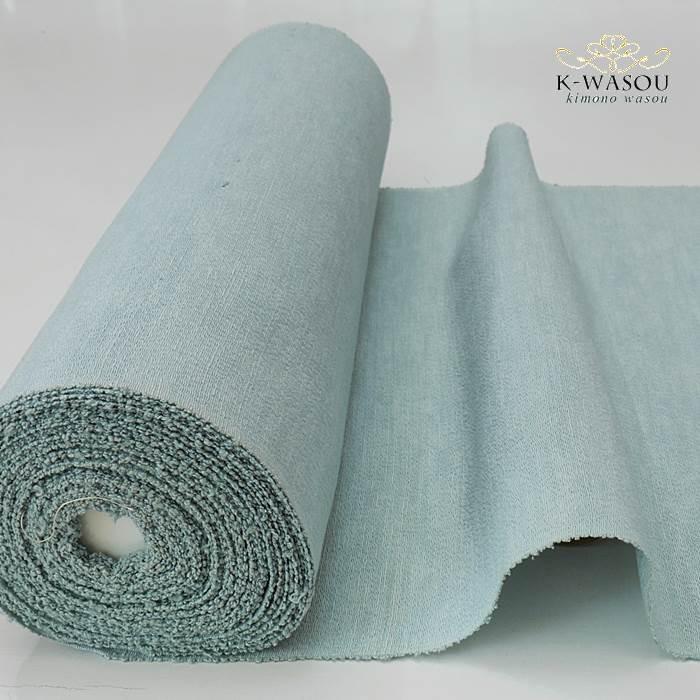 色無地 反物]新古品 反物無地着物 浜つむぎ 無地着物色無地 縮緬生地