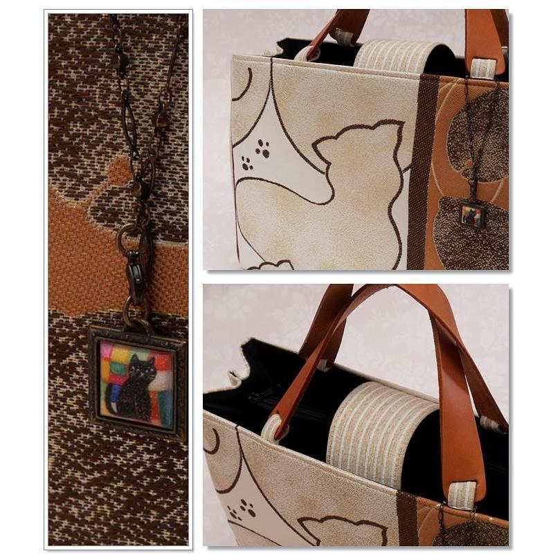 和装バック 猫バック」高級和装用バック カジュアル正絹/ボストン