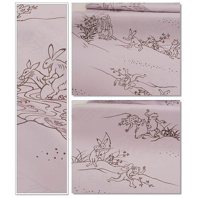 長襦袢 反物 正絹|洒落長襦袢 京友禅染め 高級襦袢 鳥獣戯画 長襦袢 反物 正絹|洒落長襦袢 京友禅染め 高級襦袢 鳥獣戯画