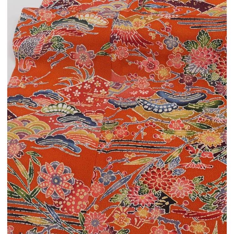 未着用　紅型染め　袷着物 紅型染め 小紋袷）染め小紋袷 リサイクル着物 京紅型<br>紅型