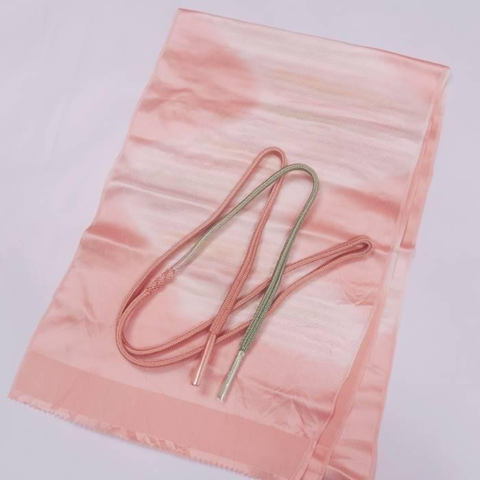 帯締め 帯揚げ セット カジュアル 丸組 正絹 A5m0 縮緬帯揚げ アウトレット送料無料 色無地 紬類 小紋 お洒落着へ メール便 帯締め 帯揚げセット ピンクボカシ W きもの和總 通販 Yahoo ショッピング