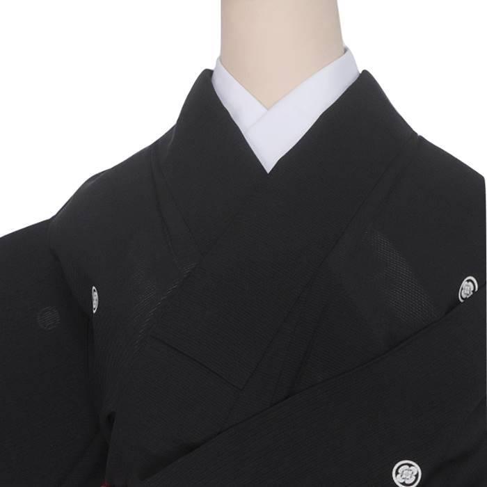 【Q2241】Ｓお仕立て上がり正絹喪服　反物　黒地　呉服　在庫品　着物 お仕立て上がり黒紋付18点セット 喪服 M/L/LL 冬夏 高級 正絹 家紋